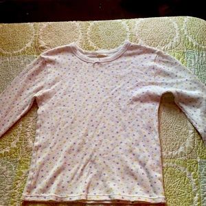 Girls white multicolor heart long sleeve